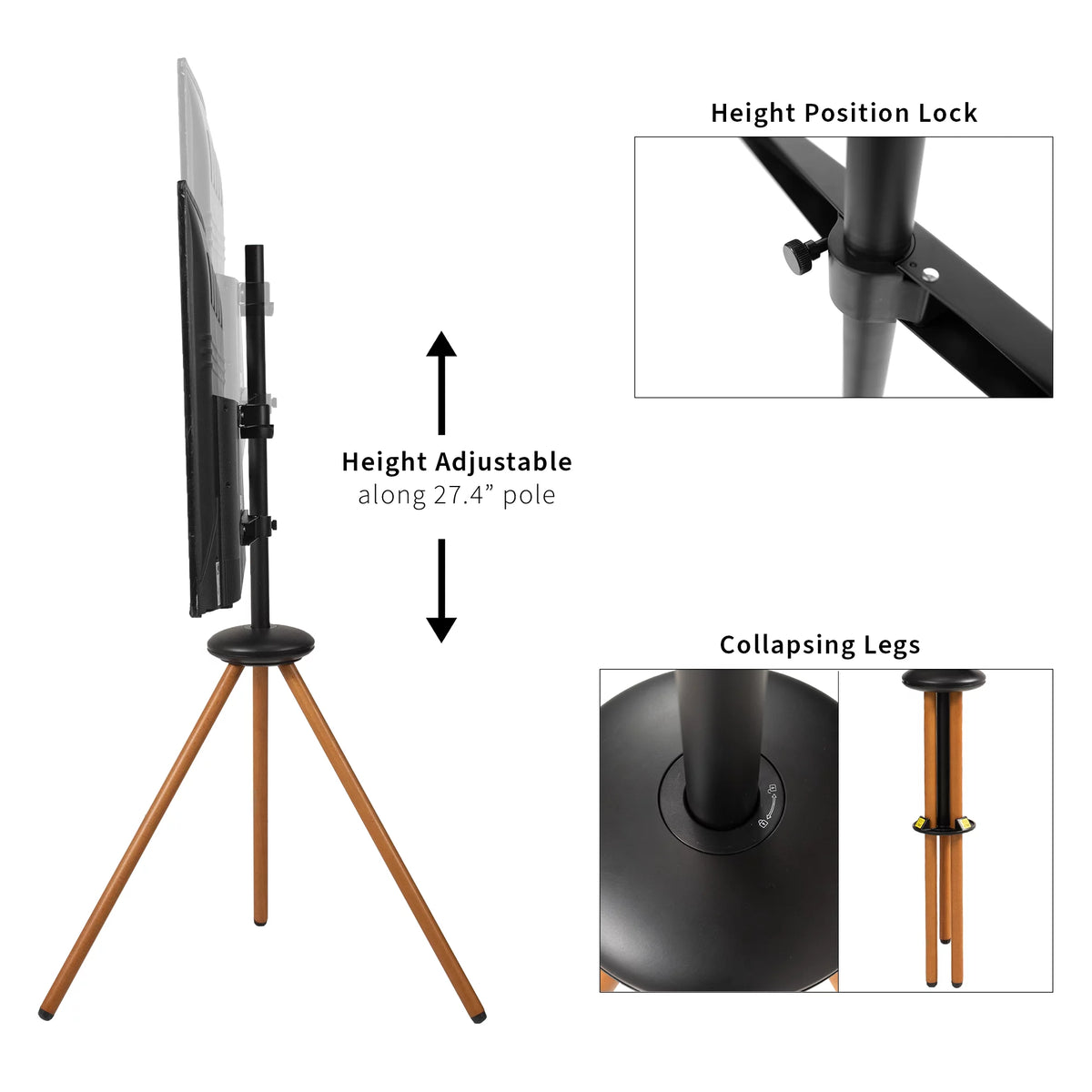 Foldable 43 to 65 inch TV Floor Stand H3039