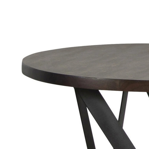 24 Inch Round Acacia Wood Side End Table P5326