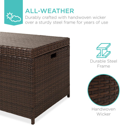 136 Gallon Brown Deck Storage Box I56777