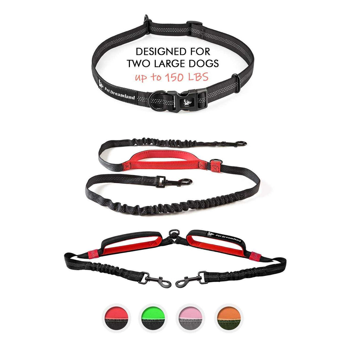 Double Dog Leash for Large Dogs N7508