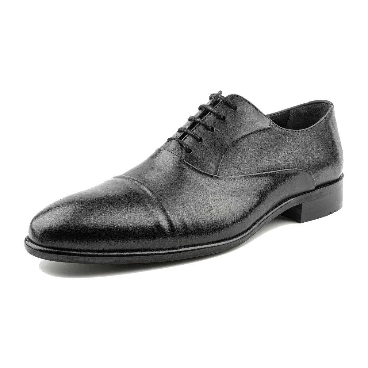 Cap Toe Oxford Hand Made Shoes Leather Upper J403758