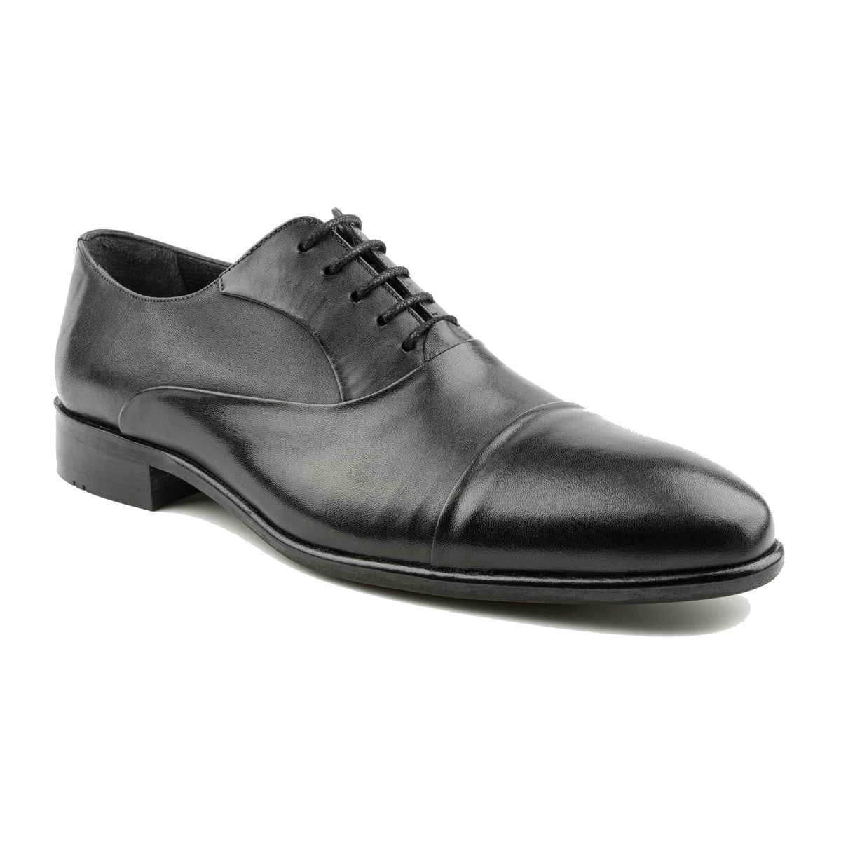 Cap Toe Oxford Hand Made Shoes Leather Upper J403758