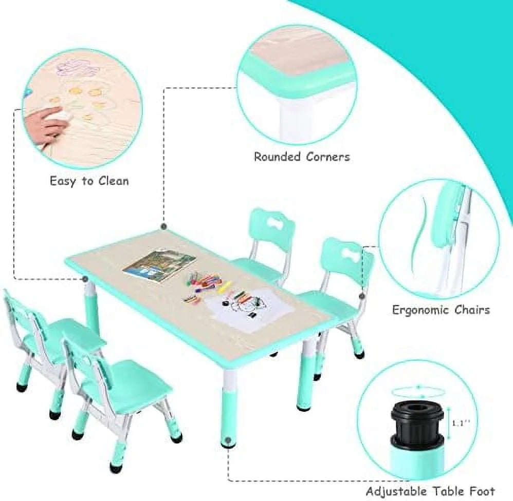 Height Adjustable Toddler Table and Chair Set G2382