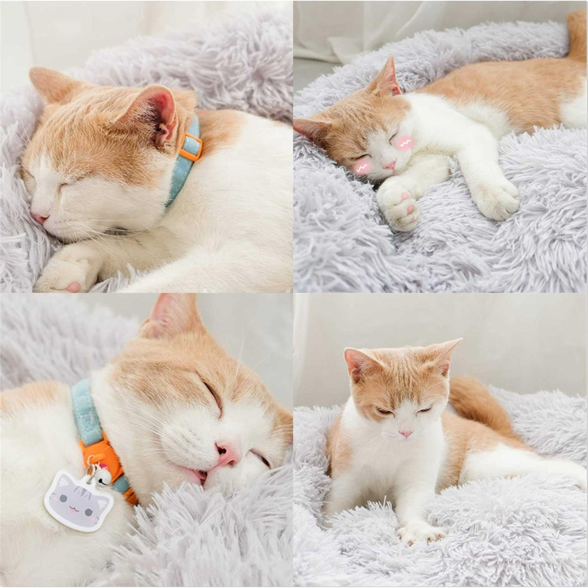 Washable Soft Plush Donut Cat and Dog Bed L40670