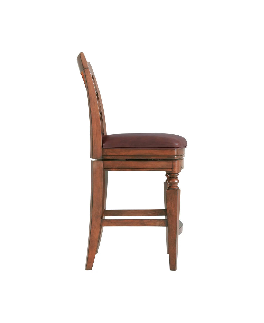 Mahogany Wood Counter Height Stool with High Back H876085