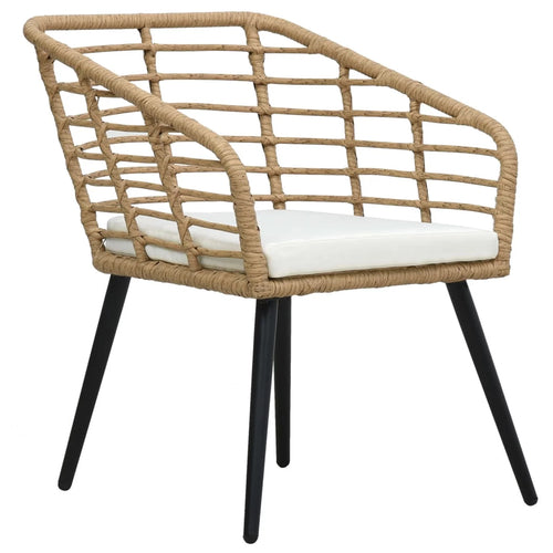 2 Piece Poly Rattan Outdoor Dining Chair Set Y952980