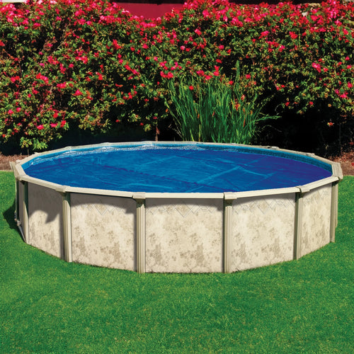 24' Blue/Black Round Solar Pool Cover 12 Mil T46798