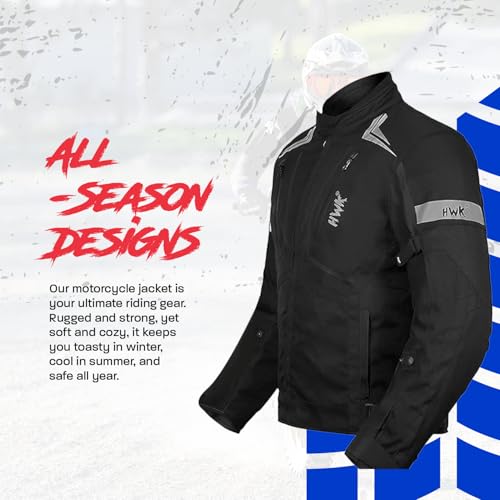 All-Black Cordura Motorcycle Jacket with Armor R8191