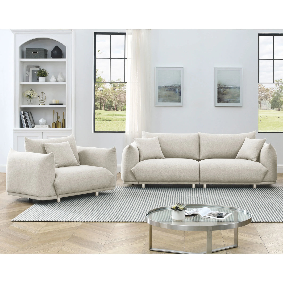 Contemporary Sofa Set D40931