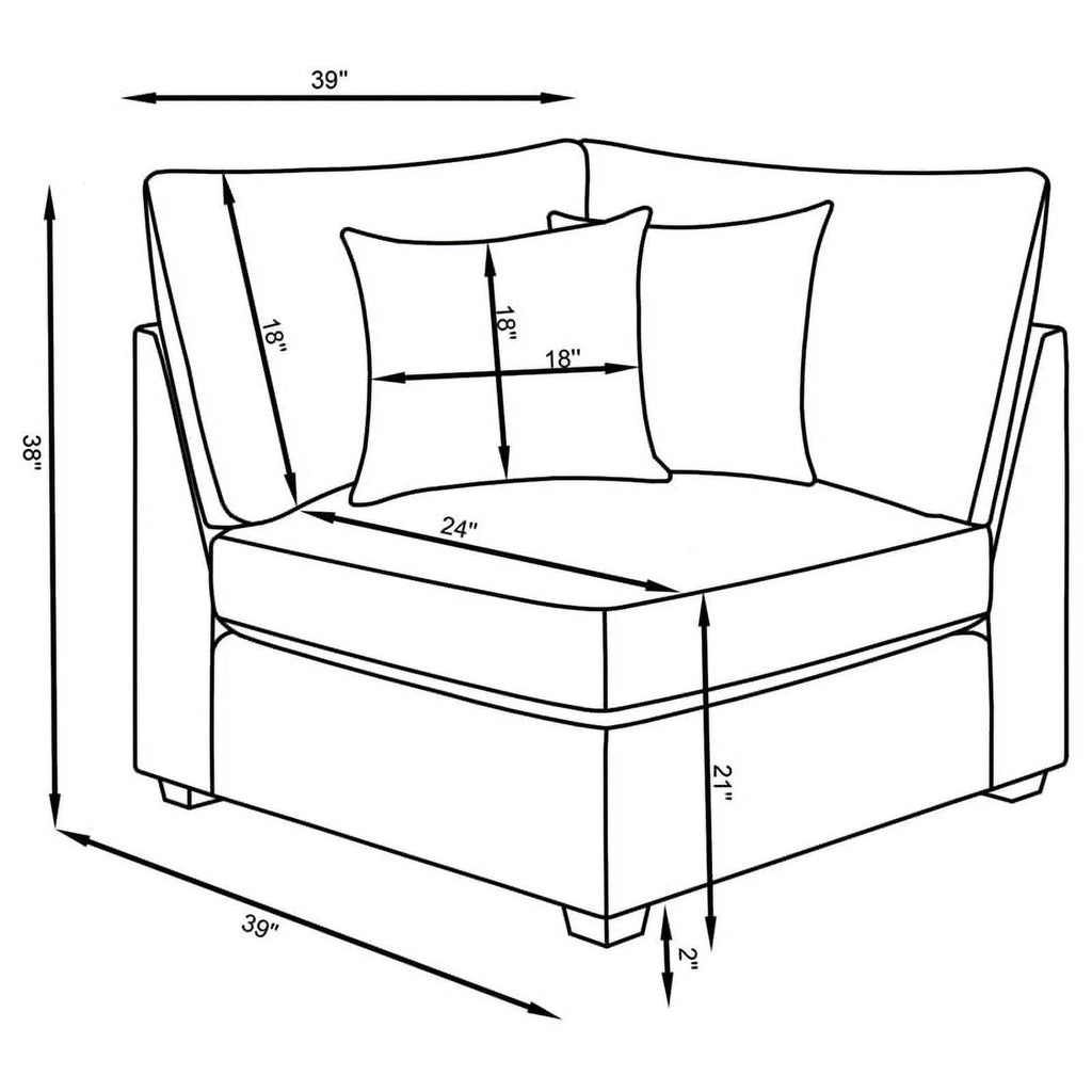 Gray Fabric Upholstered Modular Sectional N770232