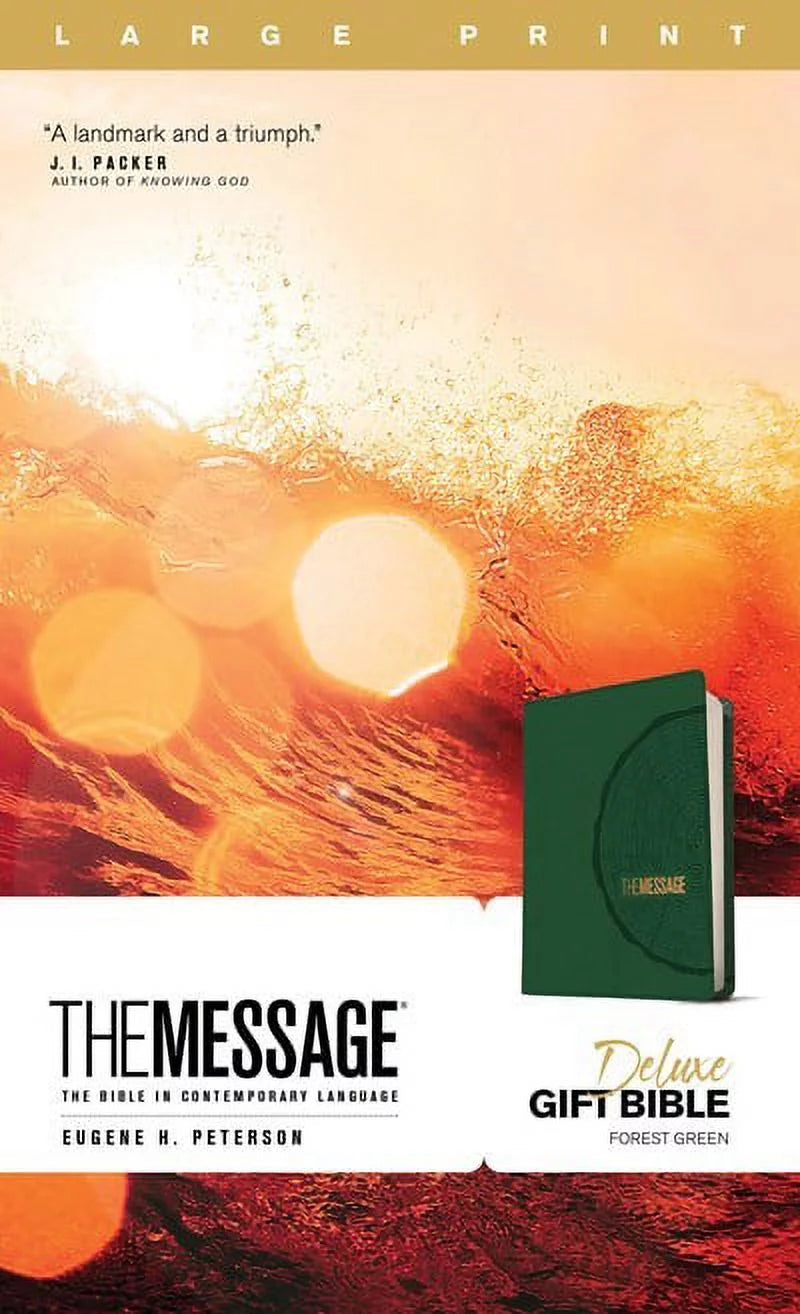 Large Giant Print Green Leather-Look Bible L251