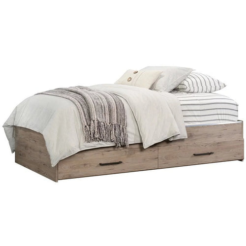 2 Piece Wood Twin Mates Bed with Storage Drawers S835418