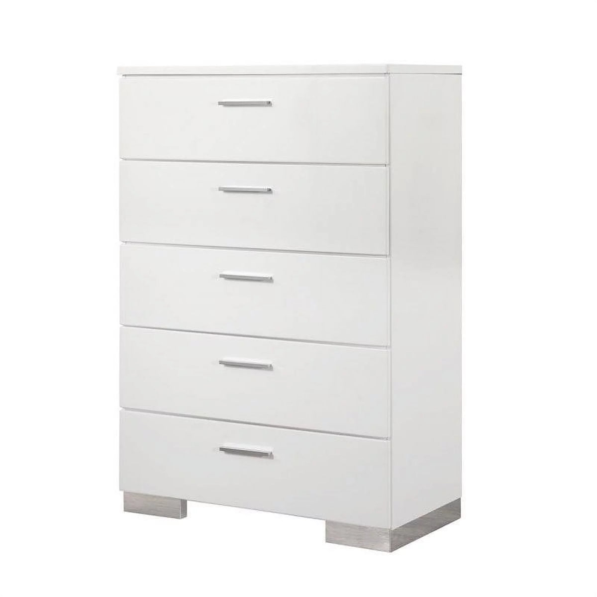 4 Piece Queen Bedroom Set with Night Stands in White U5752