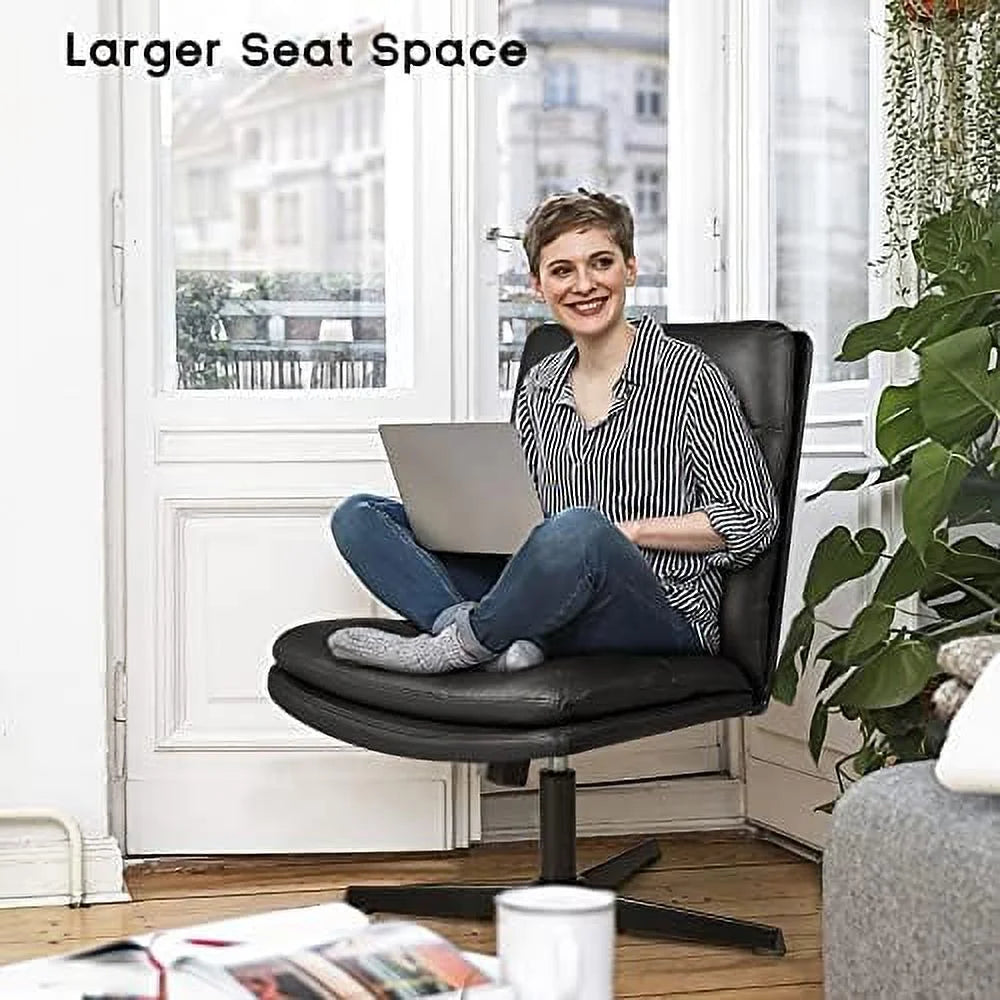 Pu Leather Armless Office Chair P46590