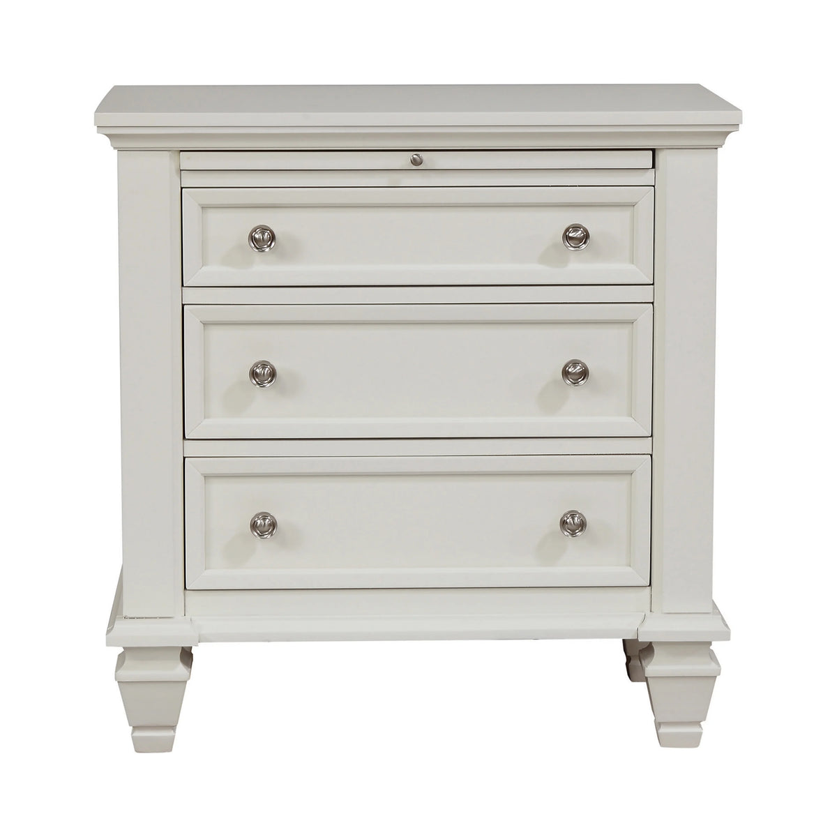 3-drawer Nightstand Cream White E440