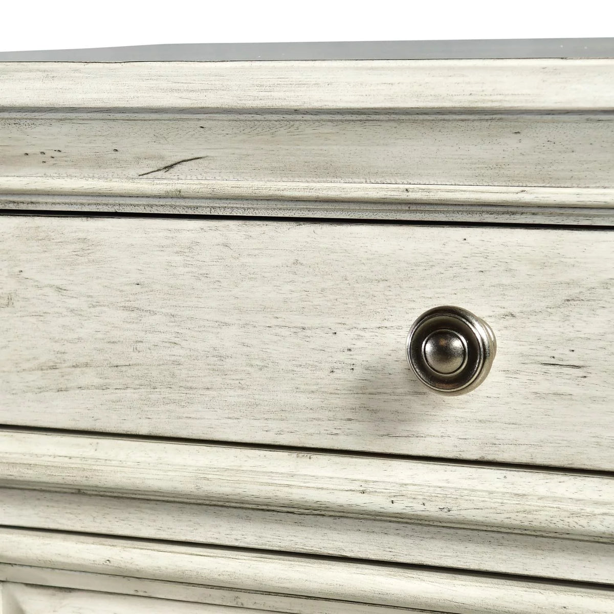 Rustic Ivory Wood 8-drawer Dresser and Mirror I32996