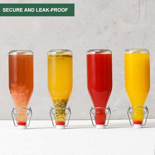 8 Pack 8.5oz Flip Top Glass Bottles L272290