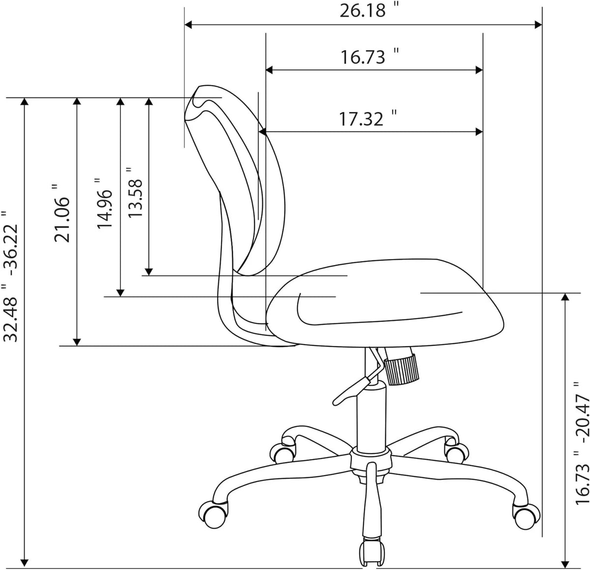 Black Mesh Low-Back Task Chair W39189