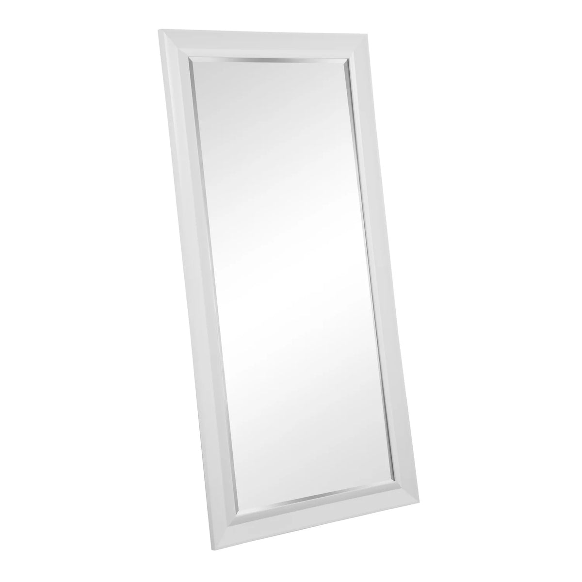 66"L x 32"W White Faux Wood Framed Full Length Mirror N20876