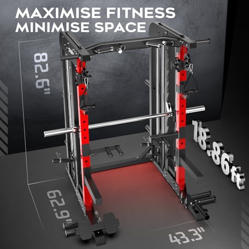 2000LB Squat Rack with LAT-Pull Down and Cable Crossover System H241774