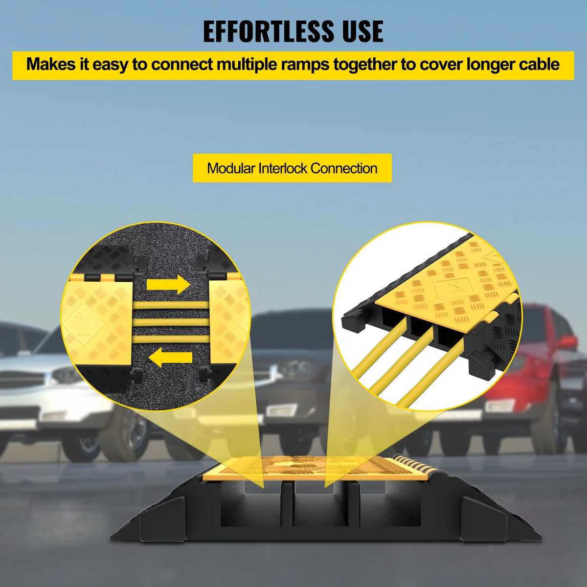 3-Channel Rubber Cable Protector Ramp L2809