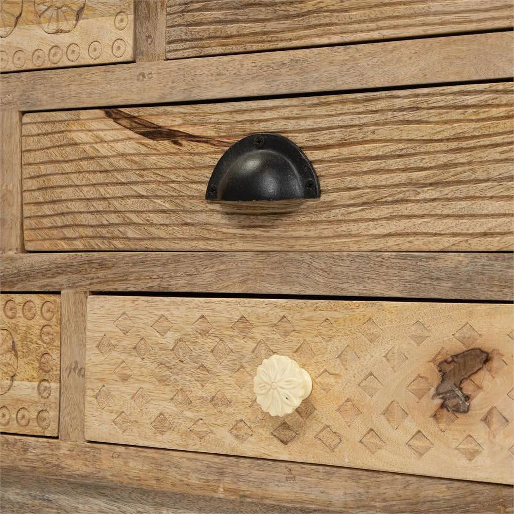 Rustic Wood 9-Drawer Chest E3201