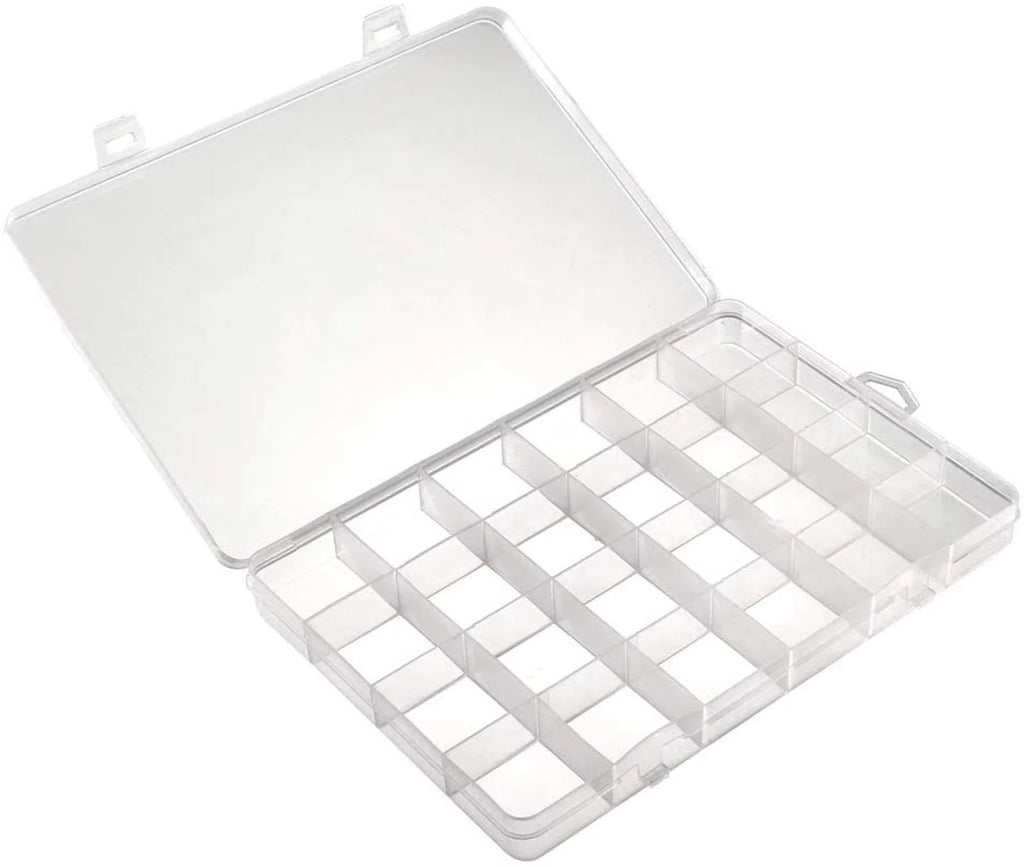 Plastic 24 Grids Electronic Component Storage Box Pack of 2 O44179