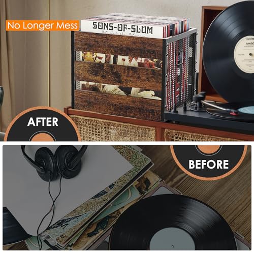 Vinyl Record Storage with Dividers for 100+ Records J689449