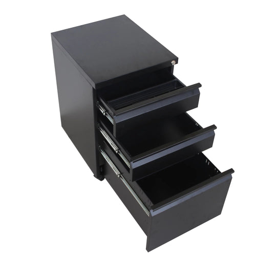3 Drawer Locking Steel File Cabinet on Wheels C14515