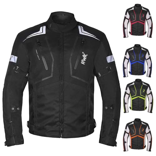 All-Black Cordura Motorcycle Jacket with Armor R8191