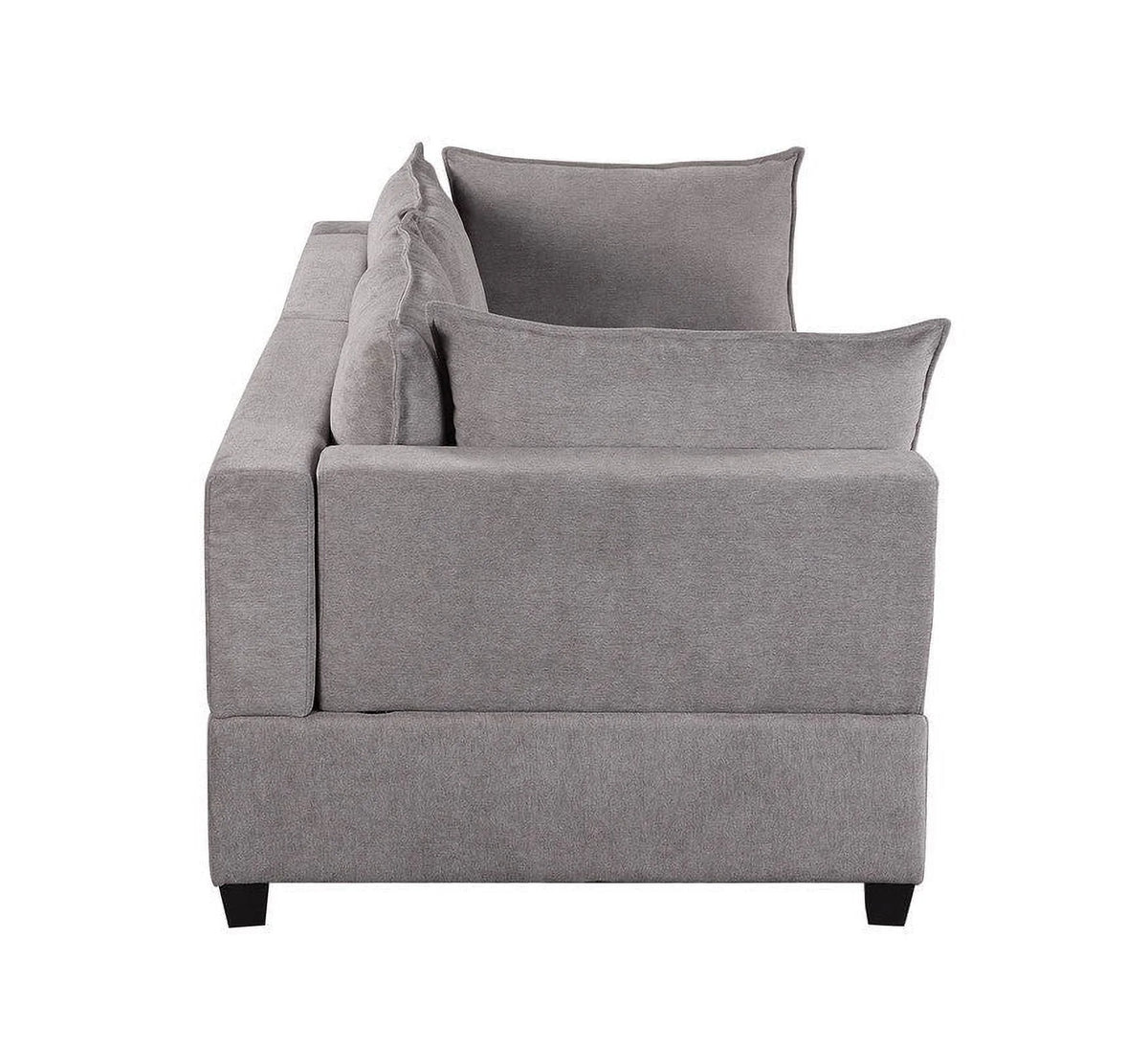 Light Gray Fabric Loveseat D82111