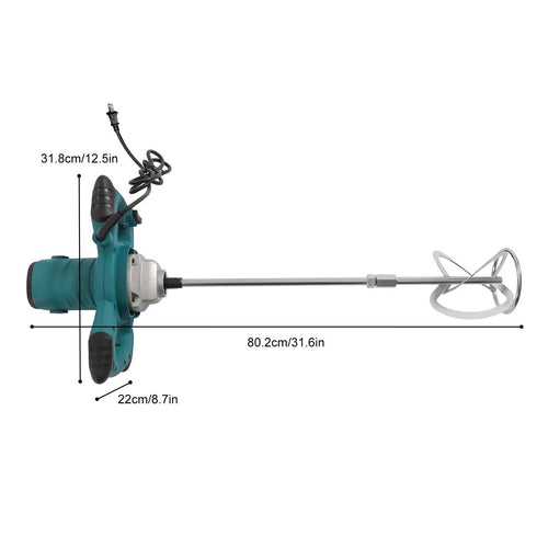 2100W Electric Cement Mixer 6Speed Stirrer V205679