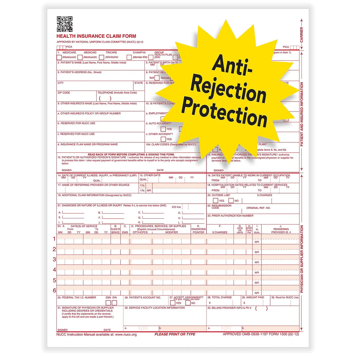 CMS-1500 Health Insurance Claim Form V371
