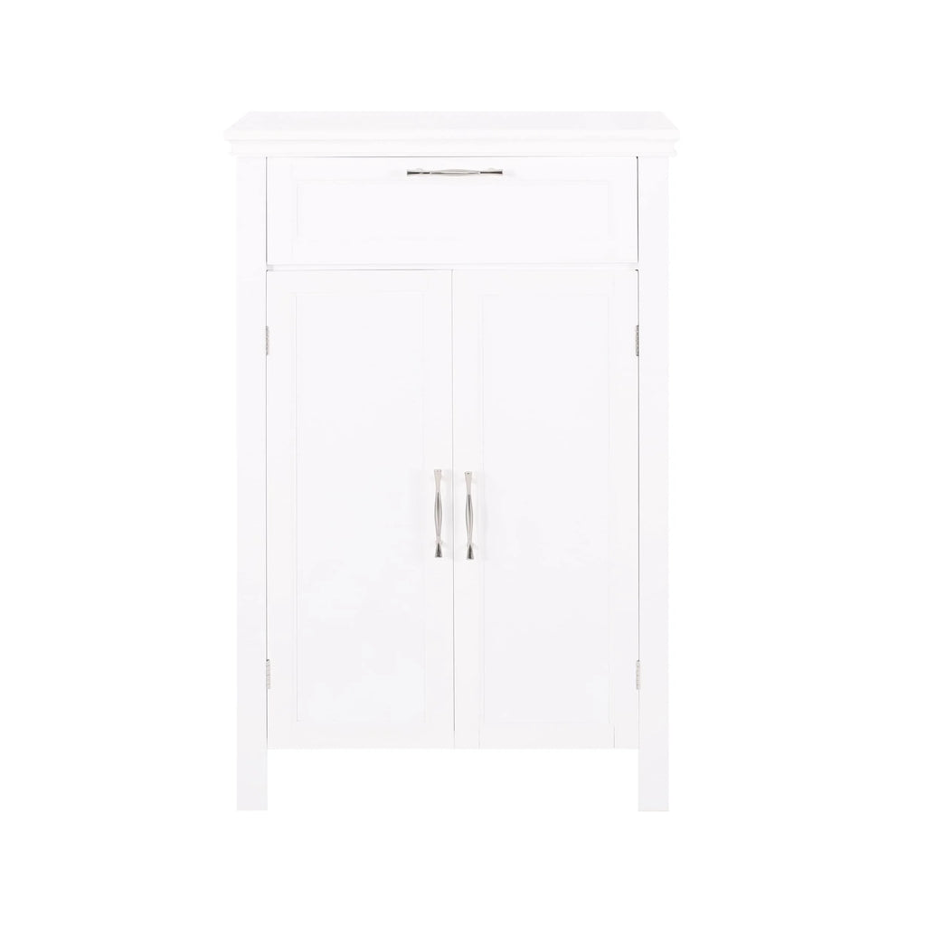 Grey Manufactured Wood 2 Door Floor Storage Cabinet with Drawer F95265