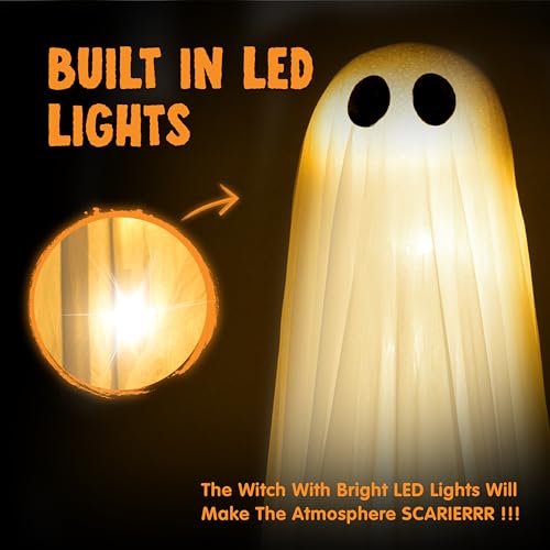 2 Pack 50'' Light Up Ghost Halloween Decor C891051