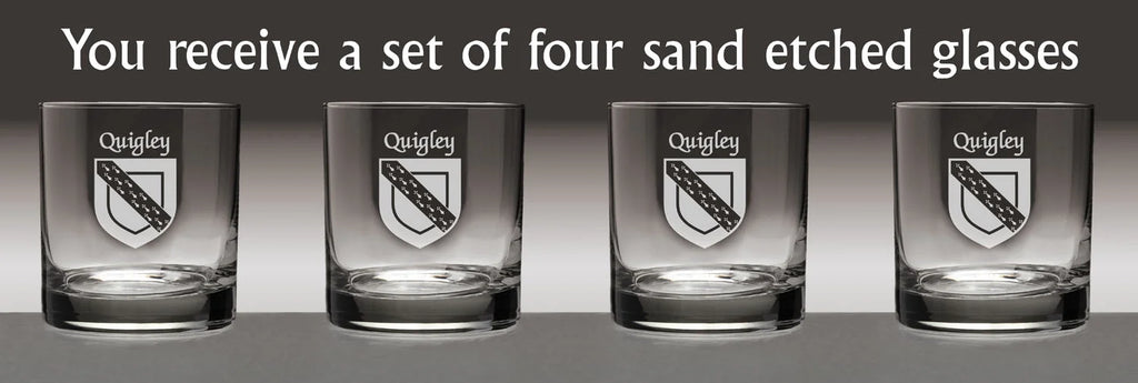 Set of 4 Etched Tumbler Glasses G75630