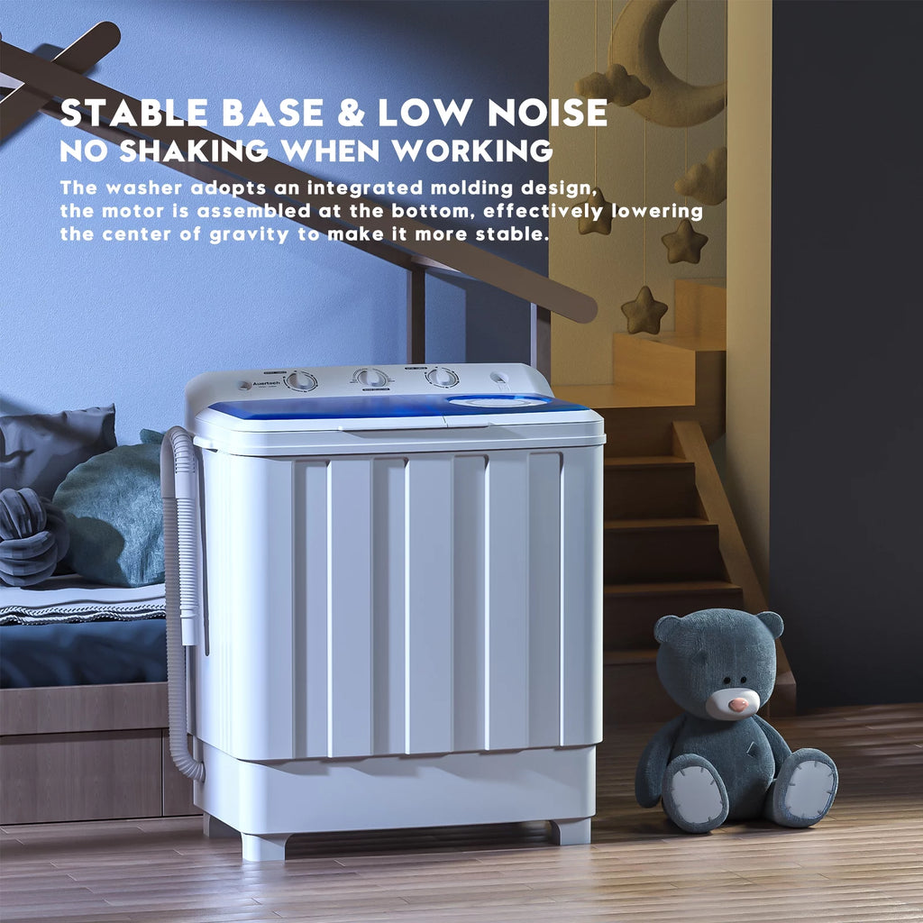 Portable 28lbs Twin Tub Compact Semi-Automatic Washer Spinner Combo Z636