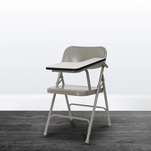 2 Pack Steel Folding Chair with Tablet Arm F85402