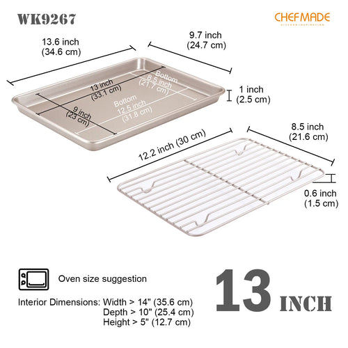 13-Inch Non-Stick Rectangular Roasting Pan with Rack E653