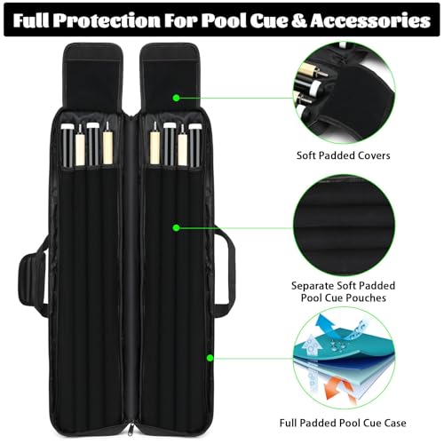 4x4 Pool Cue Case with Backpack Strap C707