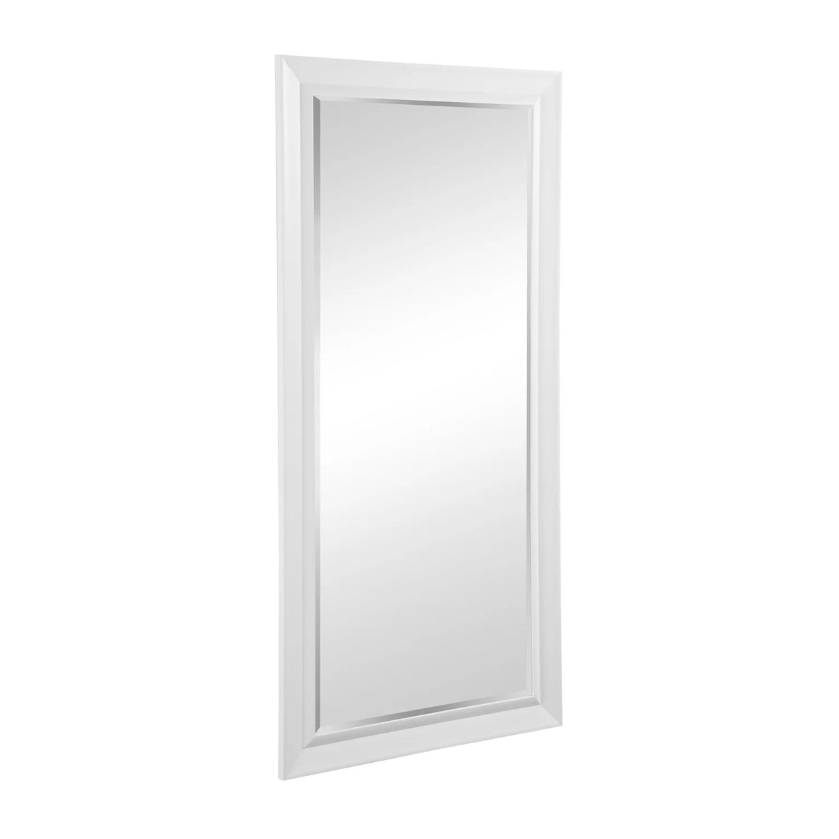 66"L x 32"W White Faux Wood Framed Full Length Mirror N20876