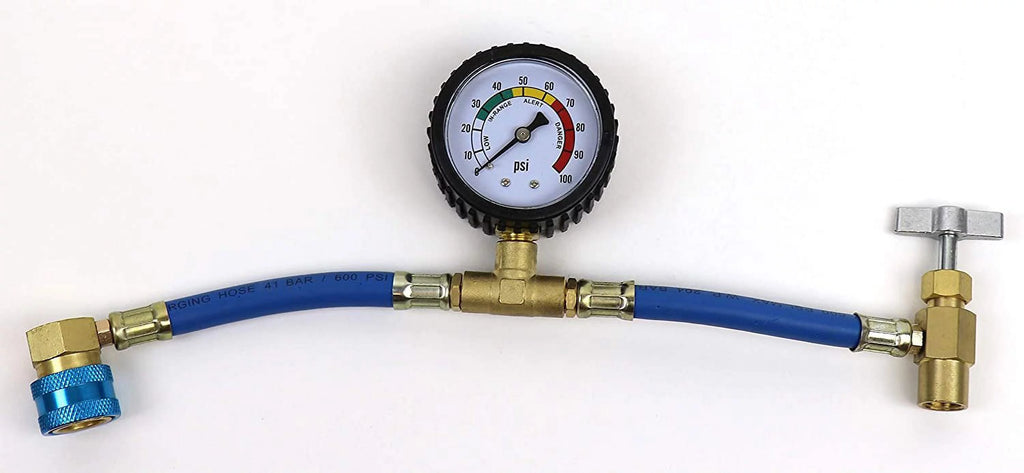 8oz HFO-R1234yf Refrigerant 2 Cans & Brass Can Tap with Gauge T937298