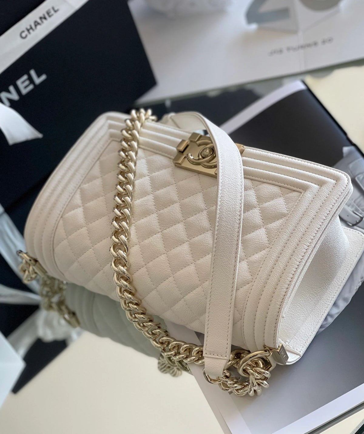 White Medium Flap Bag D816288