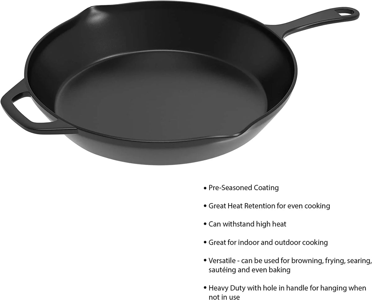 12 in. Pre-Seasoned Cast Iron Skillet P319