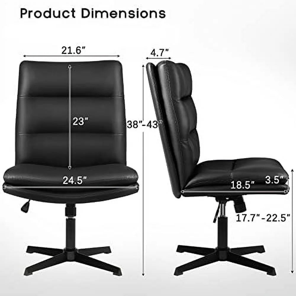 Pu Leather Armless Office Chair P46590