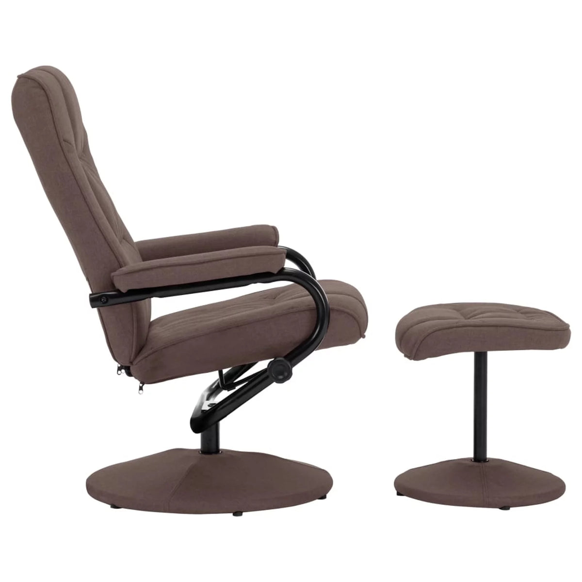 Brown Fabric Swivel Recliner with Ottoman O16575