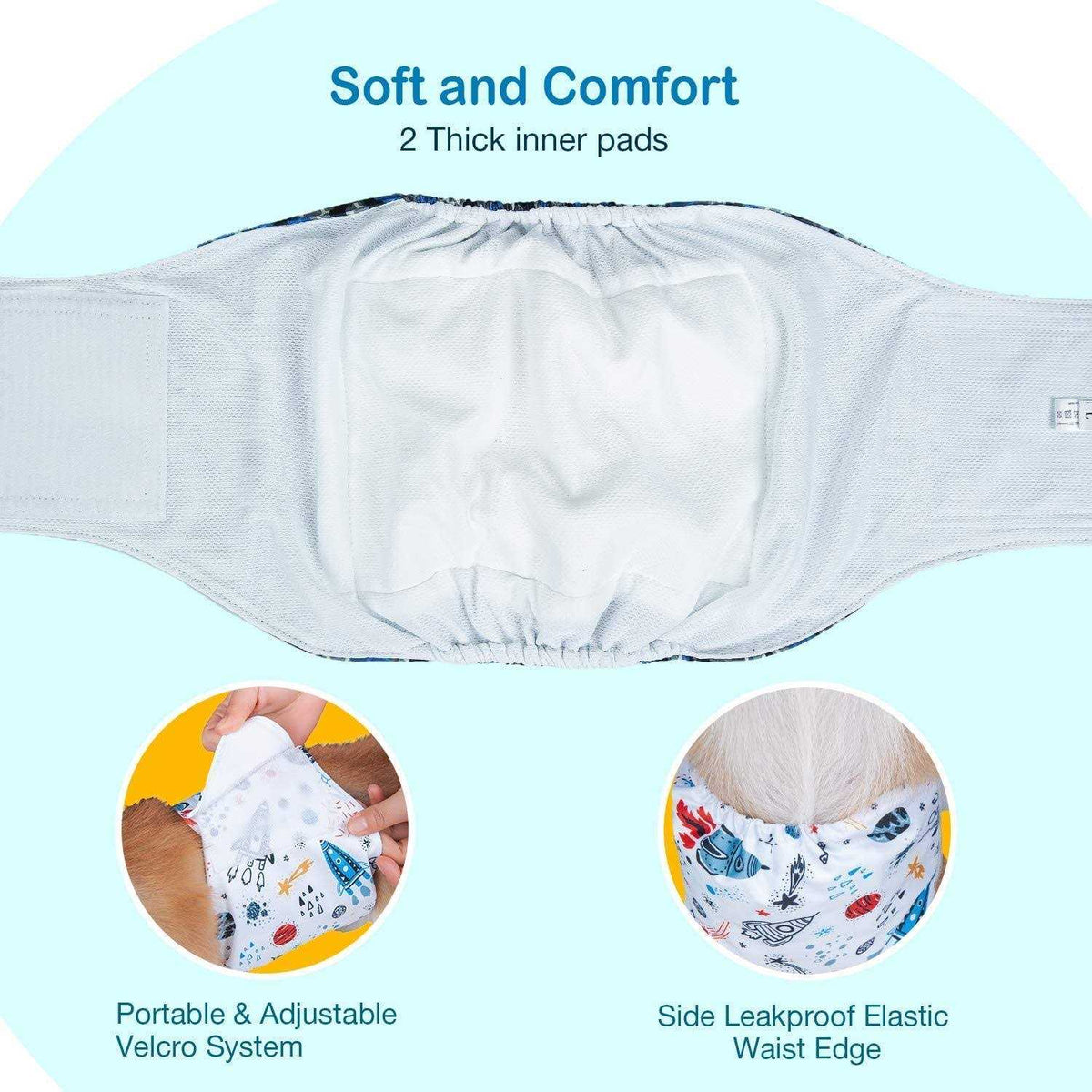 Washable Dog Diapers Male Dog Belly Bands B221