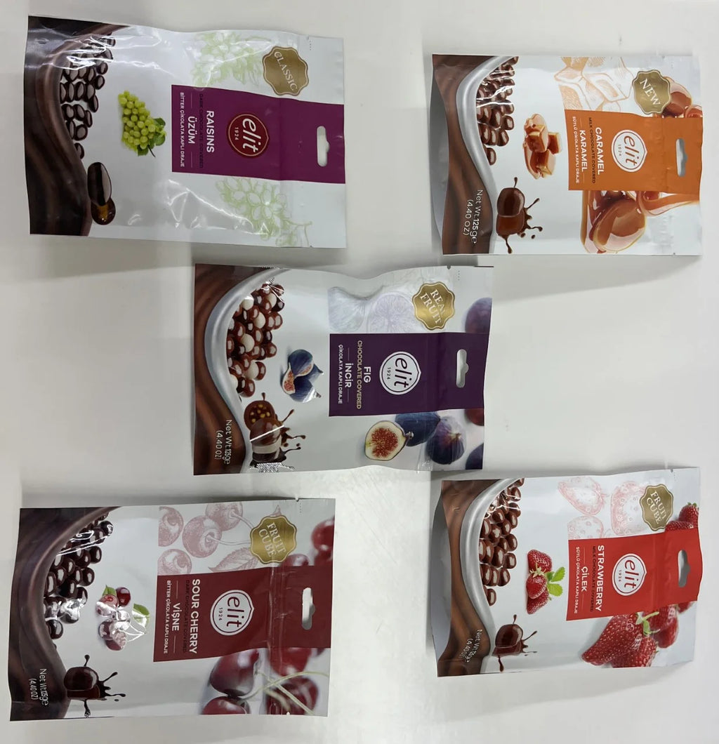 Car Straw Fig Raisins Sour Cherry 4.40 oz 5 Pc K6492
