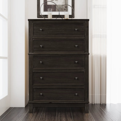 5 Drawers Solid Wood Chest W965