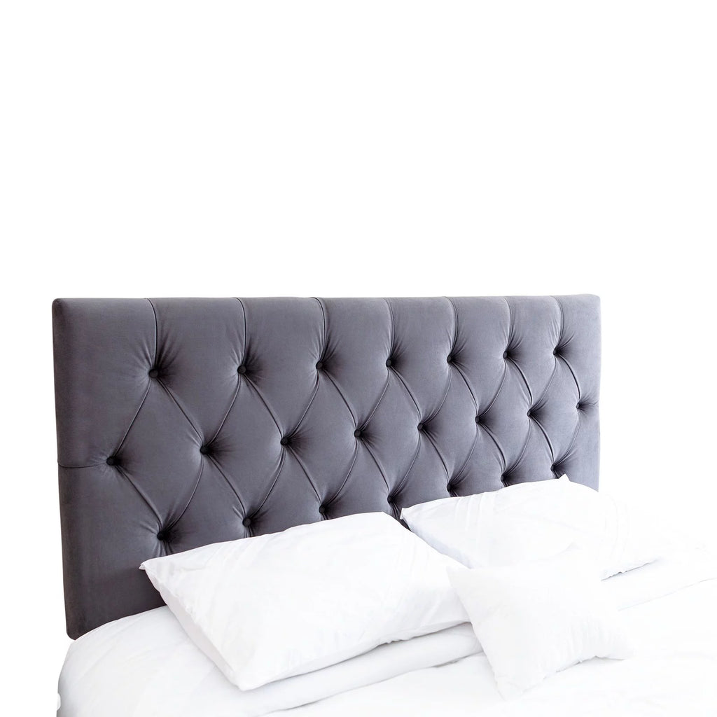 Velvet Upholstered Headboard Full/Queen Gray M524065